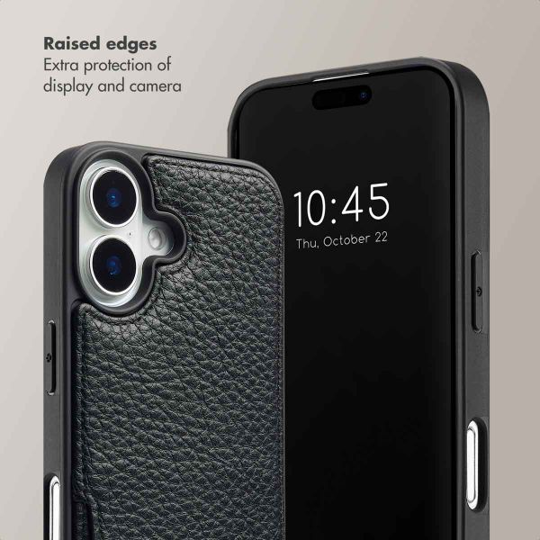 Selencia Nova Phone Case with Cord and Card Holder Apple iPhone 16 - Black