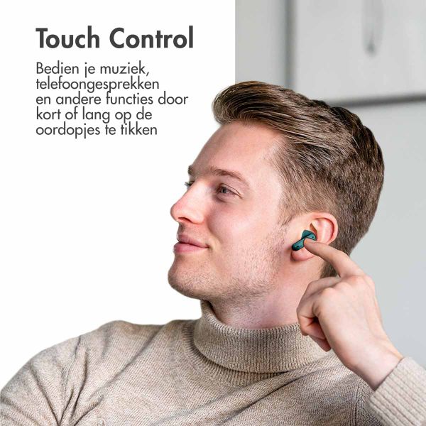 imoshion Aura Pro In-Earbuds - Draadloze oordopjes - Bluetooth draadloze oortjes - Met ANC noise cancelling functie - Petrol Green