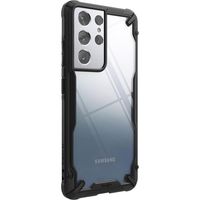 Ringke Fusion X Backcover Samsung Galaxy S21 Ultra - Zwart