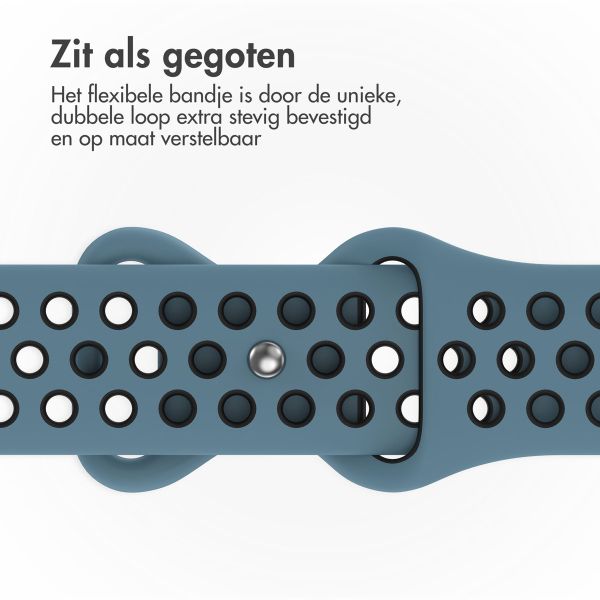 imoshion Sport⁺ bandje Apple Watch Series 1 t/m 9 / SE (38/40/41 mm) | Series 10 / 11 (42 mm) - Maat M/L - Celestial Teal & Black