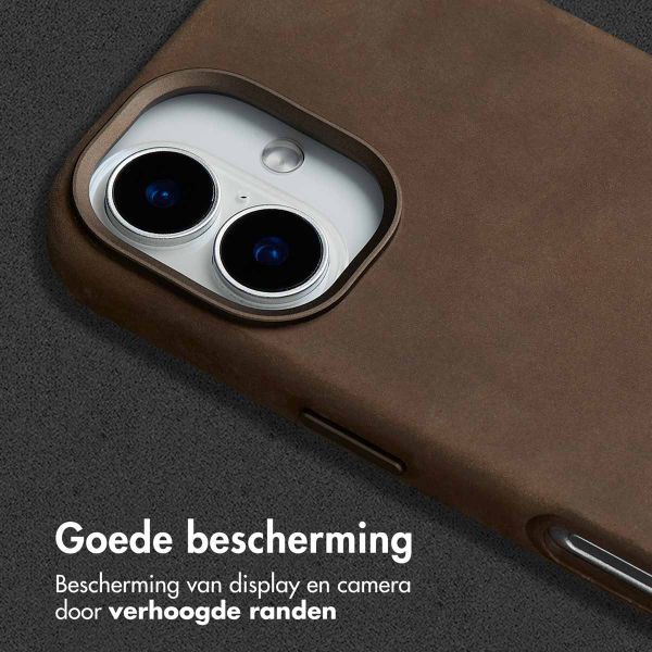 Accezz Vintage Leather Magsafe Backcover Apple iPhone 16 - Rustic Brown