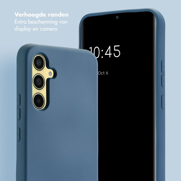 Selencia Backcover met luxe polskoord Samsung Galaxy A54 (5G) - Blauw