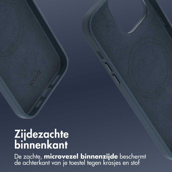 Accezz MagSafe Leather Backcover Apple iPhone 14 Pro Max - Nightfall Blue