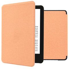 imoshion Canvas Sleepcover Bookcase Amazon Kindle (2024) / Amazon Kindle (2022) 11th gen - Peach