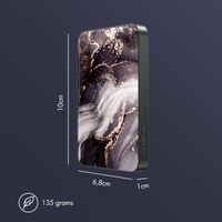Selencia Vivid Powerbank 5,000 mAh - Wireless Powerbank - MagSafe and Qi - Black / Chic Marble Black