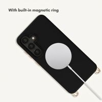 Selencia Rivièra MagSafe Case with detachable hooks Samsung Galaxy S25 / S24 - Velvet Black