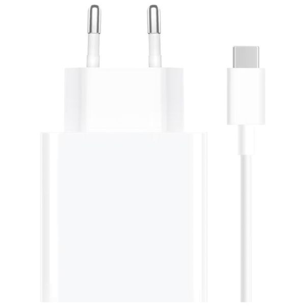 Xiaomi Originele power adapter met USB-C kabel - oplader - USB-A poort + USB-A naar USB-C kabel - 120 Watt - Wit