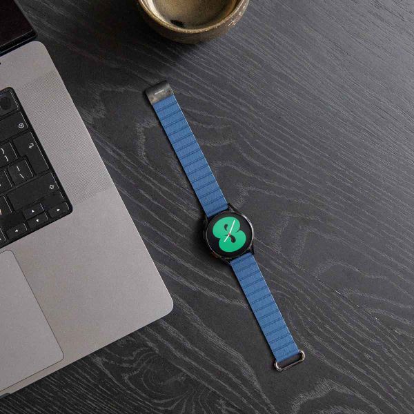 imoshion Magnetisch lederen bandje  - Universeel 22 mm aansluiting - Blauw
