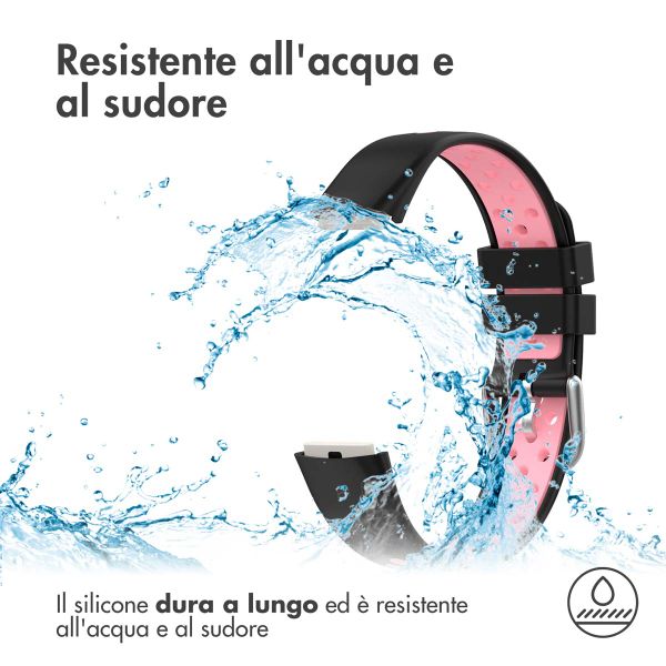 imoshion Siliconen sport bandje Fitbit Luxe - Zwart & Roze