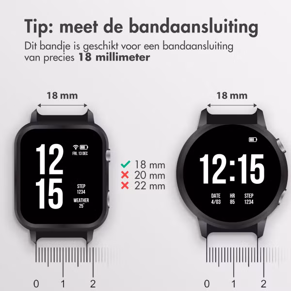 imoshion Siliconen Sport bandje - Universeel 18 mm aansluiting - Mintgroen