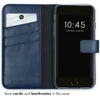 Selencia Genuine Leather Book Case Apple iPhone SE (2022 / 2020) / 8 / 7 / 6(s) - Blue