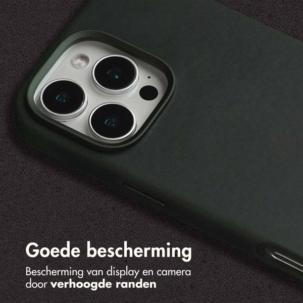 Accezz Vintage Leather Magsafe Backcover Apple iPhone 16 Pro Max - Smokey Green