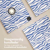 imoshion 360° Draaibare Design Bookcase Apple iPad Air 13 inch (2025) M3 / (2024) M2 - White Blue Stripes