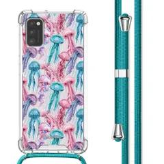 imoshion Design hoesje met koord Samsung Galaxy A41 - Jellyfish Watercolor