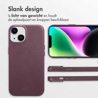 Accezz MagSafe Leather Backcover Apple iPhone 14 - Heath Purple