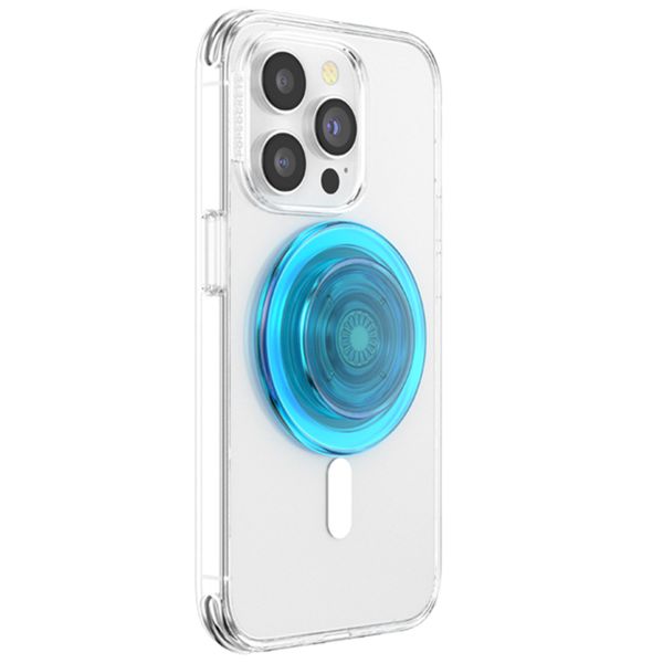 PopSockets PopGrip MagSafe Round - Translucent Electric Blue