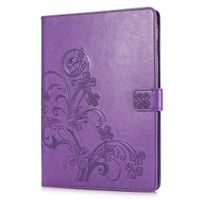 Klavertje Bloemen Bookcase iPad 6 (2018) 9.7 inch / iPad 5 (2017) 9.7 inch - Paars