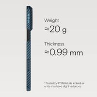 Pitaka Ultra Slim Backcover Apple iPhone 17 Pro Max - Blauw