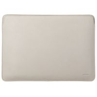 Accezz Leather Laptop hoes Apple MacBook 13 inch - Laptopsleeve - Beige