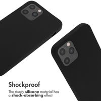 imoshion Silicone Case with Strap Apple iPhone 12 (Pro) - Black