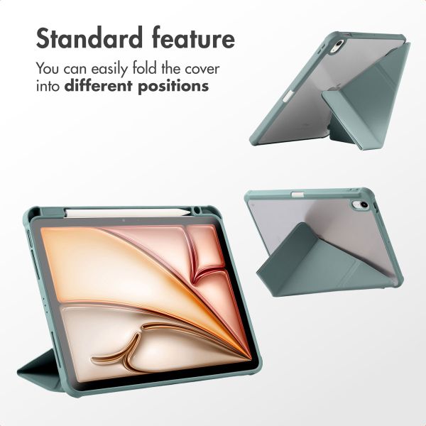 imoshion Origami Bookcase Apple iPad 11 (2025) 11 inch A16 / iPad 10 (2022) 10.9 inch - Dark Green