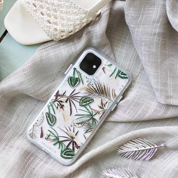 Selencia Zarya Fashion Extra Beschermende Backcover Apple iPhone 12 Mini - Jungle Leaves