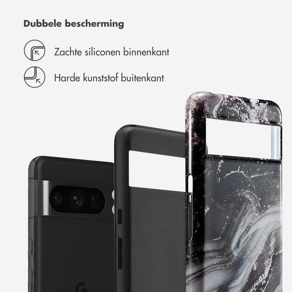 Selencia Vivid Tough Backcover Google Pixel 8 Pro - Chic Marble Black