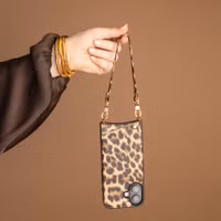 Selencia Nova Telefoonhoes met Koord en Pashouder Samsung Galaxy A57 (5G) - Leopard
