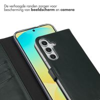 Selencia Echt Leren Bookcase Samsung Galaxy S25 FE - Groen