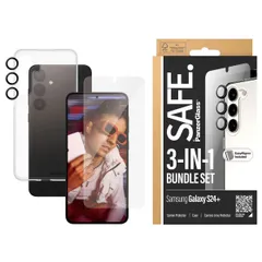 SAFE by PanzerGlass Safe 3-in-1 pack - Hoesje + screenprotector + camera protector Samsung Galaxy S24 Plus - Transparant