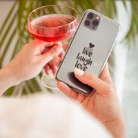 imoshion Design hoesje Galaxy A20e - Live Laugh Love - Zwart