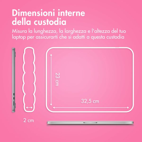 imoshion Puffer Laptop hoes 13-14 inch - Laptopsleeve - Hot Pink