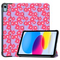 imoshion Design Trifold Bookcase Apple iPad 11 (2025) 11 inch / iPad 10 (2022) 10.9 inch - Dusty Rose Blossom