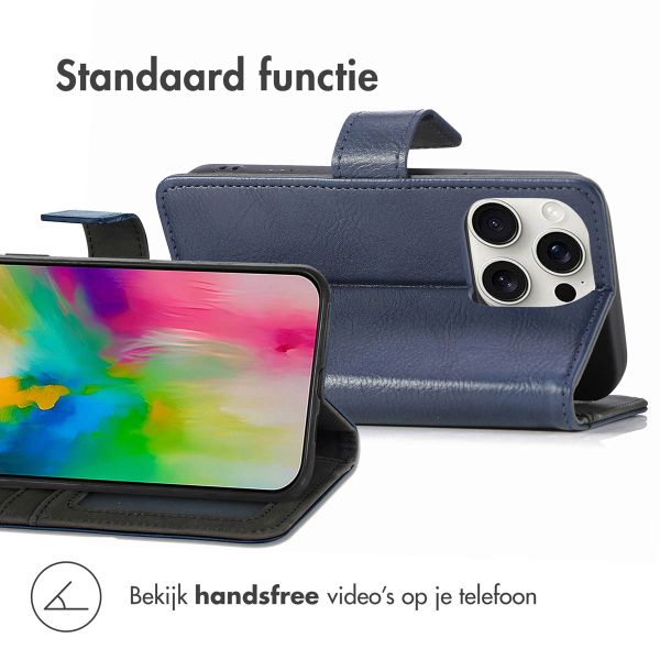 imoshion Luxe Bookcase Apple iPhone 16 Pro - Donkerblauw
