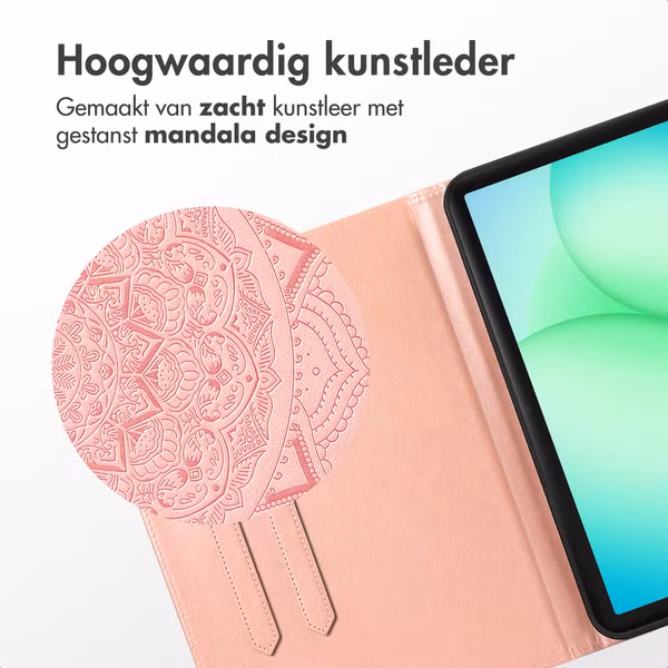 imoshion Mandala Bookcase Samsung Galaxy Tab A11 Plus - Rose Gold