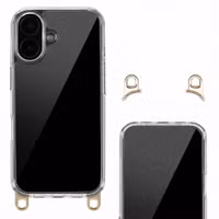 Selencia Backcover met afneembare haakjes Apple iPhone 16 - Transparant