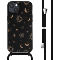 imoshion Siliconen design hoesje met koord Apple iPhone 15 Plus - Sky Black
