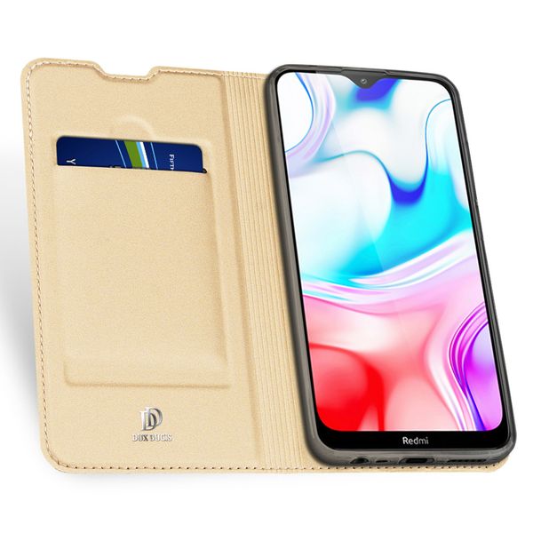 Dux Ducis Slim Softcase Bookcase Xiaomi Redmi 8 - Goud