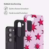 Selencia Vivid Backcover Samsung Galaxy S23 - Stars Rubine Red Light Pink