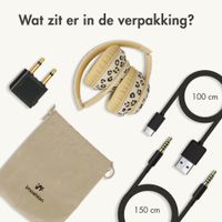 imoshion Special Edition - Draadloze Kinderkoptelefoon met Panterprint LED Light - Decibelbegrenzer - Met AUX kabel - Leopard