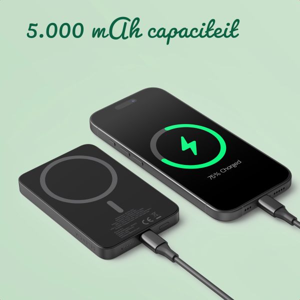Ontwerp je eigen MagSafe Powerbank 5000 mAh - Black