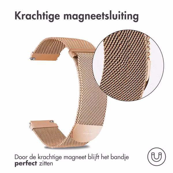 imoshion Milanees magnetisch bandje  - Universeel 20 mm aansluiting - Maat S - Rosé Goud
