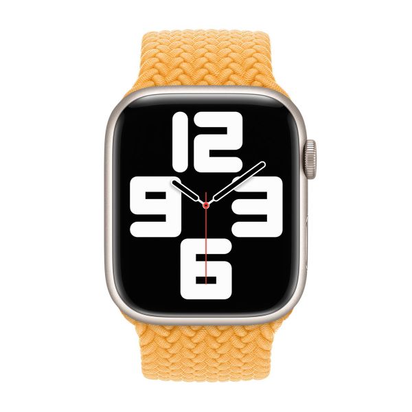 Apple Gevlochten solobandje Apple Watch | 44/45/46/49 mm - Maat 7 - Maize