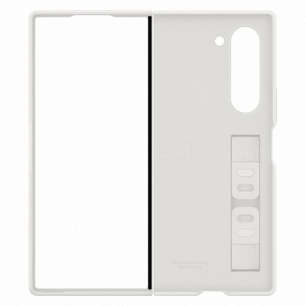 Samsung Originele Silicone Backcover met Strap Samsung Galaxy Z Fold 6 - White