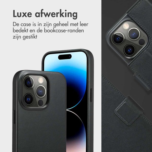 Accezz Leather Bookcase 2-in-1 met MagSafe Apple iPhone 14 Pro - Onyx Black