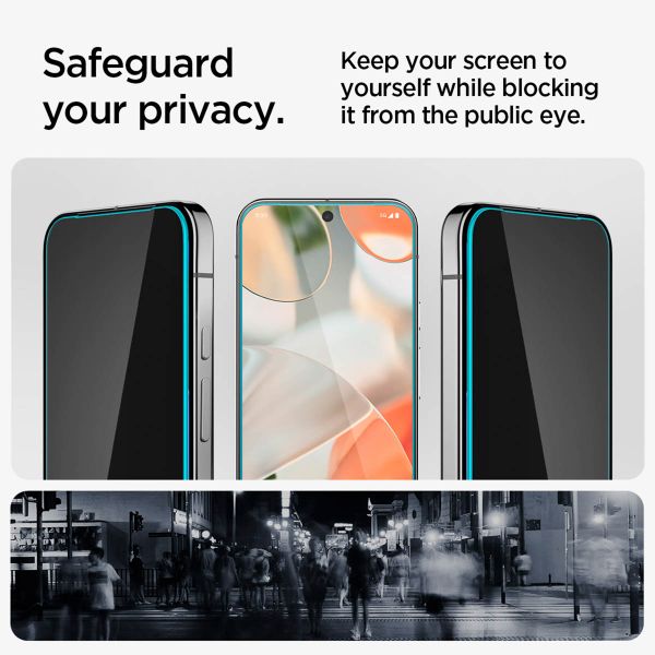 Spigen GLAStR Privacy EZ Fit Screenprotector + Applicator Google Pixel 9 / 9 Pro / 10 / 10 Pro