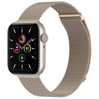 imoshion Milanees magnetisch bandje Apple Watch Series 1 - 11 / SE / Ultra (44/45/46/49 mm) - Maat M - Champagne Gold