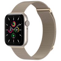 imoshion Milanees magnetisch bandje Apple Watch Series 1 t/m 10 / SE / Ultra (2) (44/45/46/49 mm) - Maat S - Champagne