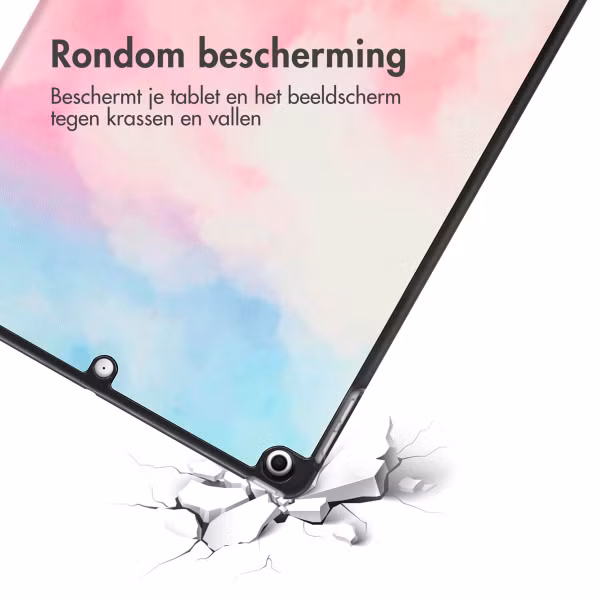 imoshion Design Trifold Bookcase Apple iPad 9 (2021) 10.2 inch / iPad 8 (2020) 10.2 inch / iPad 7 (2019) 10.2 inch - Sky