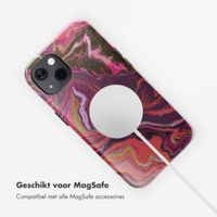 Selencia Vivid Backcover met MagSafe Apple iPhone 13 - Marble Purple